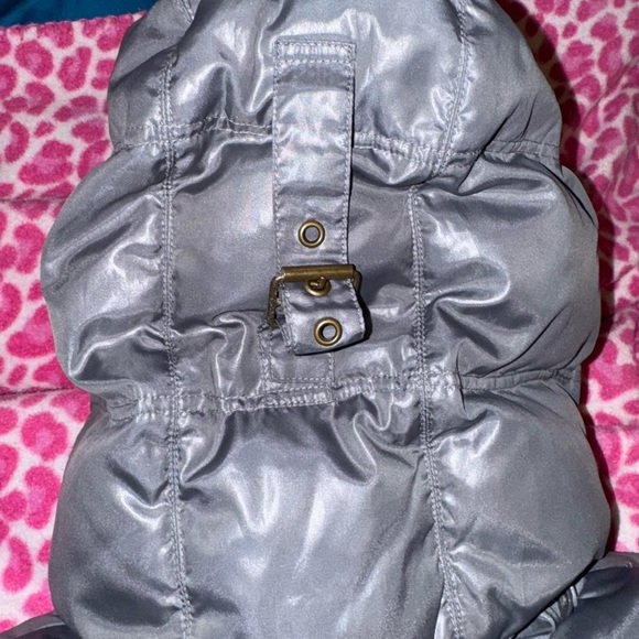 Victoria’s Secret PINK 2000s Grey Vest with Fur Detachable Hood Size Large 🎿🩷❄️ - Picture 8 of 8